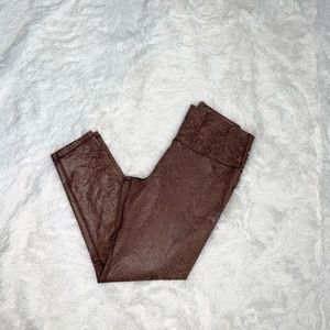 Aerie Brown Snakeskin Print Leggings - Size XL